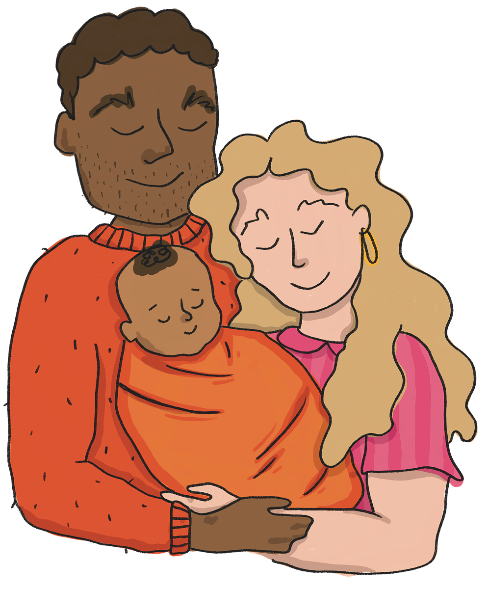 Liefdevolle ouders met baby